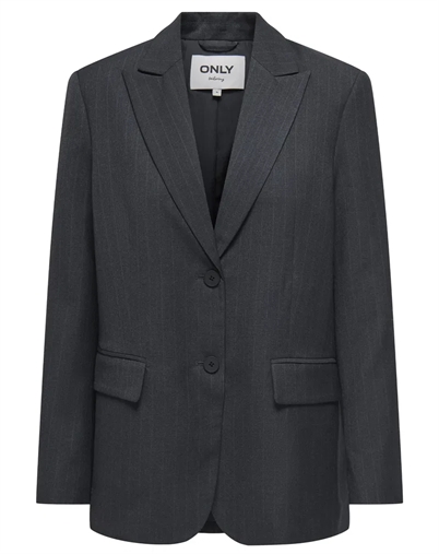 Only - Sadie Oversize Pinstripe Blazer - Dark Grey 